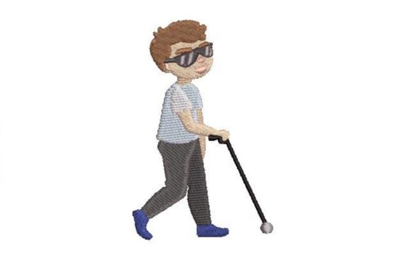Child with Blind Walking Stick: Embroidery Review