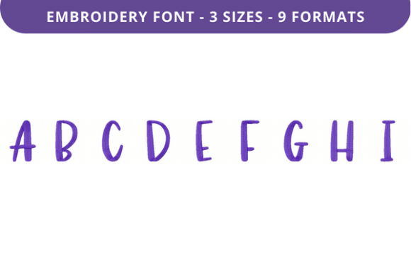 Country Garden Font Uppercase A to I Review