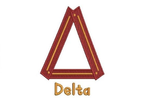 Greek Alphabet Letter Delta: An Embroidery Design Review