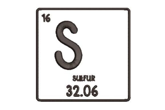 Periodic Table Letter S: Holiday Science Embroidery