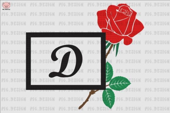 Rose Font D: Elegant Embroidery for Gifts