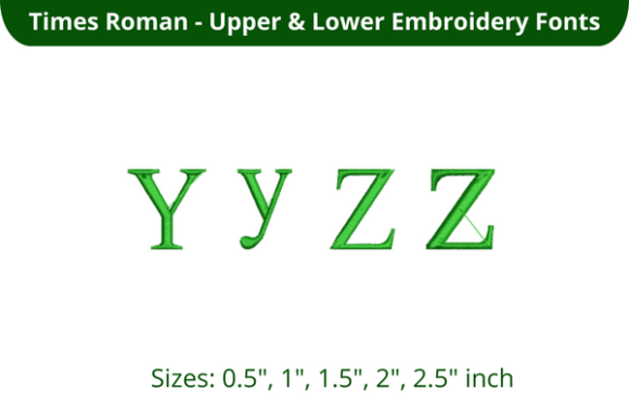 Times Roman Font YZ: Classic Embroidery for Gifts